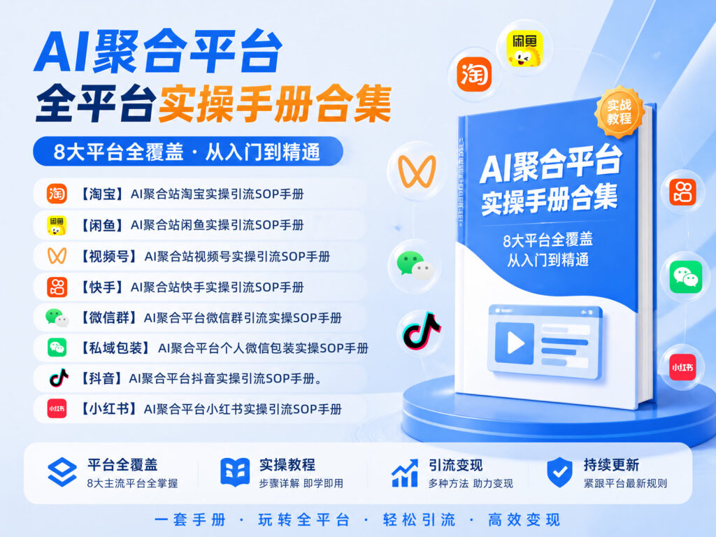 ㊙️AI聚合站全平台引流实操SOP手册合集-AI变现网-让一部分人通过AI实现变现💰