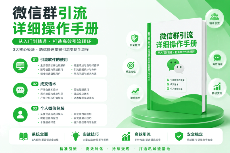 👗【微信群】AI聚合平台微信群实操引流SOP手册-AI变现网-让一部分人通过AI实现变现💰