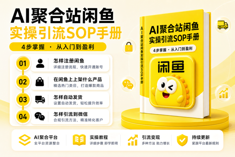 🐟【闲鱼】AI聚合站实操引流SOP手册-AI变现网-让一部分人通过AI实现变现💰