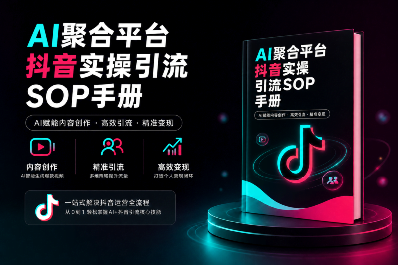 🎵【抖音】AI聚合平台实操引流SOP手册-AI变现网-让一部分人通过AI实现变现💰