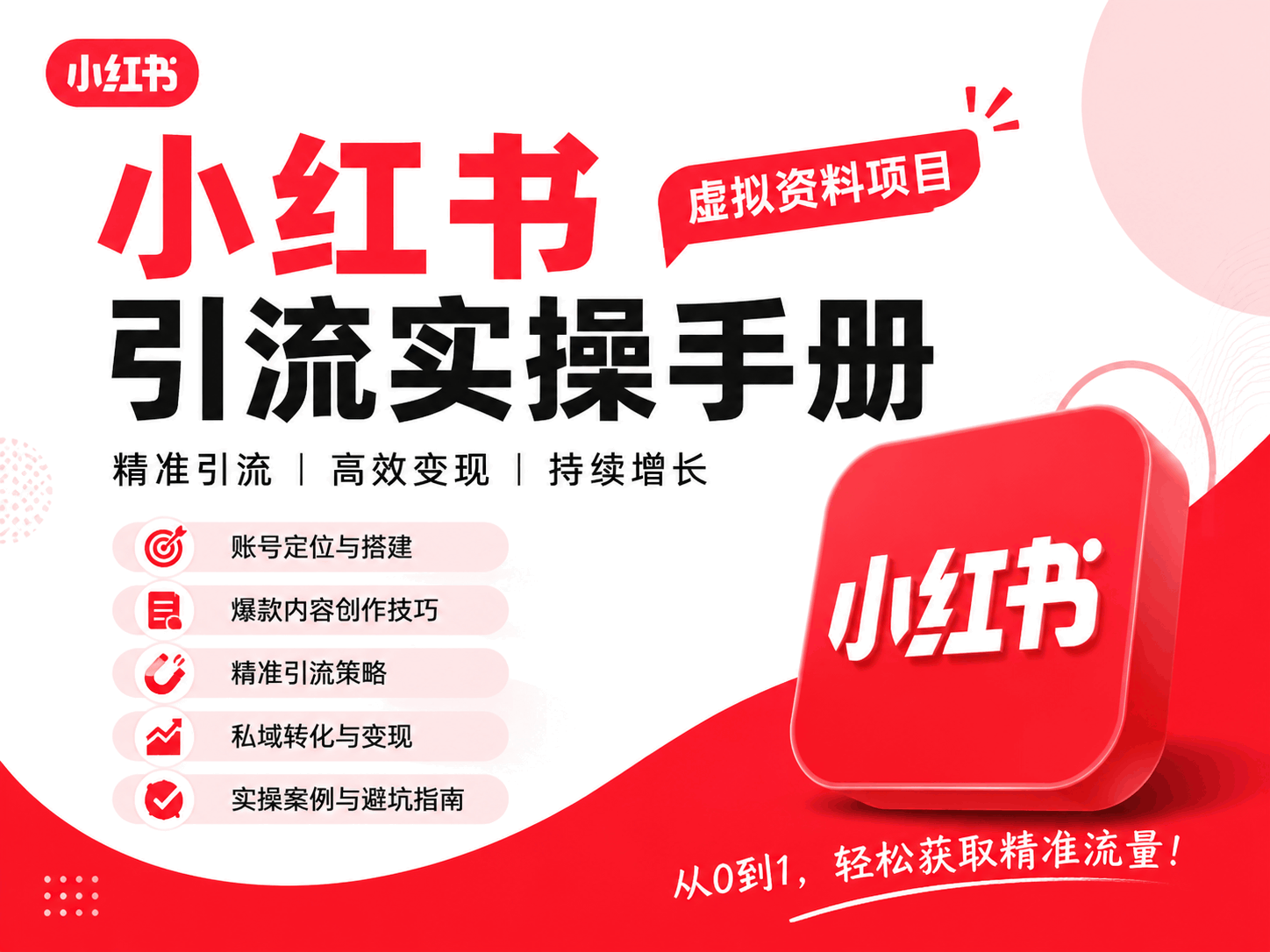虚拟资料项目--小红书引流实操手册