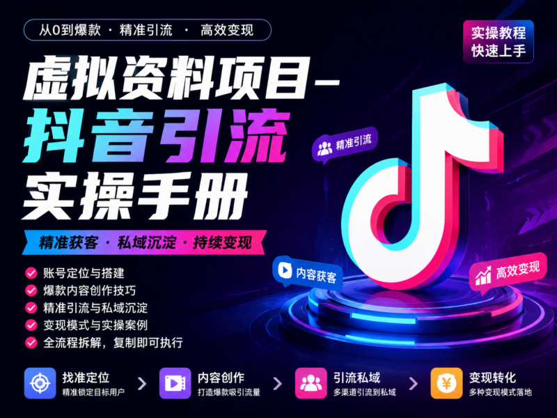 🎵虚拟资料项目--抖音引流实操手册【参考待删除】-初图AI·不止出图！