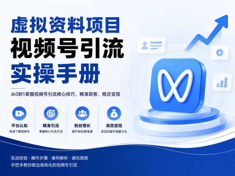 🟢虚拟资料项目--视频号引流实操手册-初图AI·不止出图！