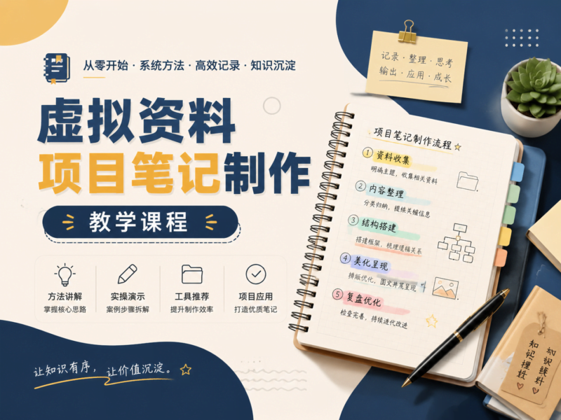 📔虚拟资料项目笔记制作教学（含详操视频）-初图AI·不止出图！